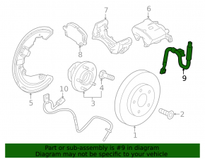 Brake hose front right Chevrolet Camaro 16-