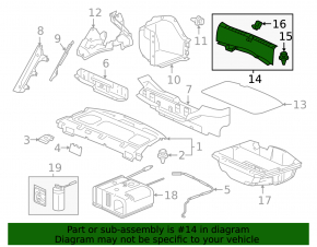 Honda Accord 13-17 trunk opening trim