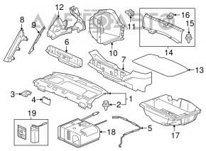 Honda Accord 13-17 trunk opening trim