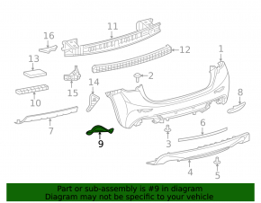 Muffler Tip Bracket Left Infiniti QX30 17-19 S
