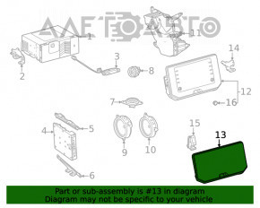 Radio tape recorder Toyota Venza 21- JBL, 12.3 inches