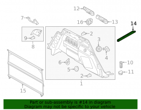 Rear right trunk light for Audi E-Tron 19-23