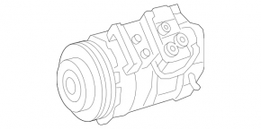 Mercedes W212 12-13 air conditioning compressor with magnetic clutch