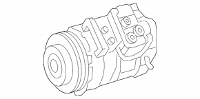 Mercedes W212 12-13 air conditioning compressor with magnetic clutch