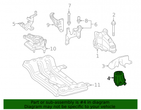 Engine mount right Mercedes C-class W205 300 15-18