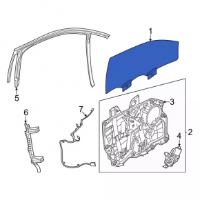 Glass door rear left Ford Mustang Mach-E 21-23