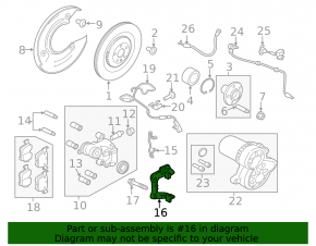 Rear right caliper bracket for Land Rover Range Rover Velar 20-20 (396mm)