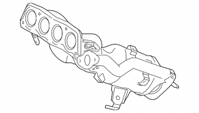 Exhaust manifold with catalytic converter Toyota Venza 21-