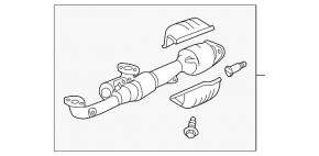 Intake pipe with catalytic converter Acura TLX 15-17 3.5 AWD
