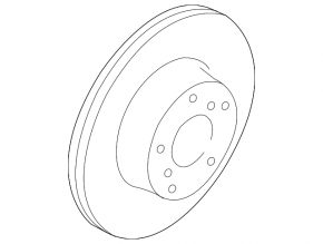 Subaru Outback 10-14 Front Left Brake Disc, 23mm