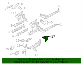Right rear fender bracket for BMW X2 F39 18-23