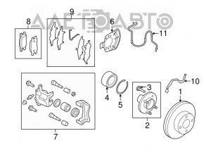Brake Disc Cover Front Right Nissan Versa Note 13-19
