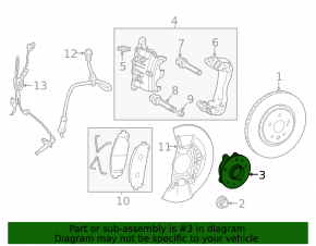 Front left hub for Lexus RZ 23-26