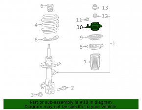 Front left shock absorber support for Lexus ES 19-26 F Sport, AWD