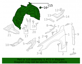 Front right mudguard Audi A6 C8 19-