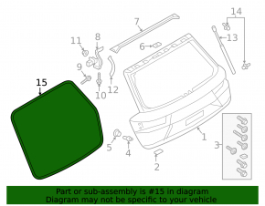 Rubber seal for the trunk door Audi Q7 16-