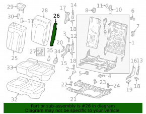 2nd row left side panel for Audi Q8 19-23, black leather, ANTHRAZIT
