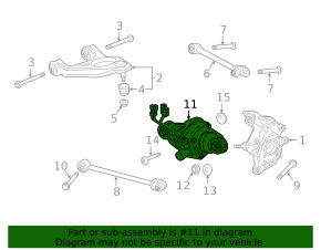 Suspension actuator rear right Acura TLX 15- FWD