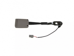 Chrysler Pacifica 17-24 driver's seat belt latch, brown, with wire, worn