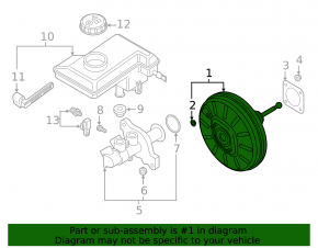 Vacuum booster for VW Jetta 19-25