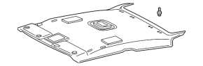 Beige headliner for Toyota Solara 2004-2008 without sunroof
