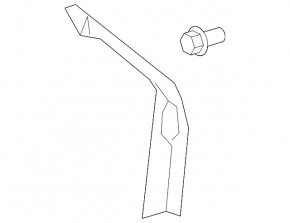 Left trunk opening trim Lexus LS460 LS600h 07-09 on the body