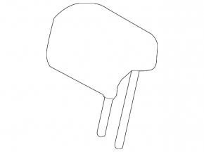 Second-row central headrest Lexus NX200t NX300h 15-17 beige leather, Base