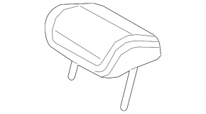Rear center headrest, 2nd row, Audi Q3 83A 19-25, brown leather