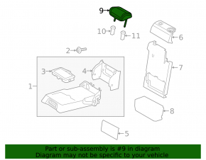 Rear center headrest, 2nd row, Audi Q3 83A 19-25, brown leather