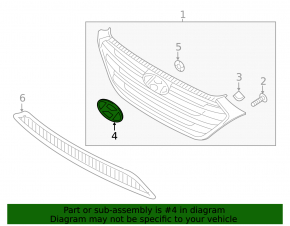 Hyundai Tucson 16-21 Radiator Grille Emblem