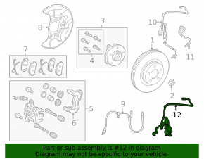 ABS Sensor Wire Front Right Lexus NX200t NX300 NX300h 15-21 FWD