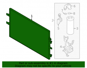 Nissan Ariya 23-25 air conditioning condenser