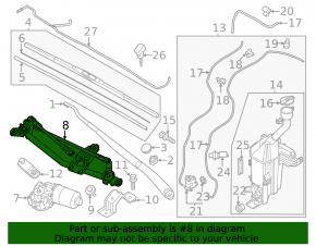 Windscreen wiper trapezoid with motor Kia Niro 23-