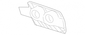 Left fog light frame for Mercedes X164 GL 10-12 for halogen