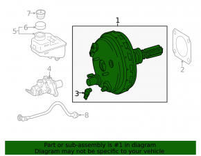 Vacuum booster Mercedes GLS-class X166 13-19