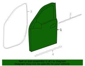 Door bare front right Mercedes GLS-class X166 13-19