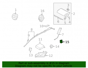 Left door airbag sensor for Mazda CX-7 2012