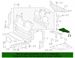 Engine guard left Ford Edge 19-24 2.7T awd