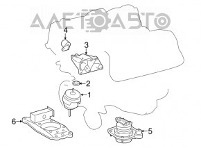 Right engine bracket for Lexus LS460 07-17