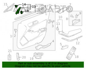 Door plug triangle inner front right Mercedes GLA 15-20 for Harman Kardon speaker