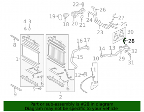 Cooling system hose Toyota Avalon 06-12