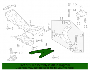 Front subframe burdock front left Subaru Outback 20-23