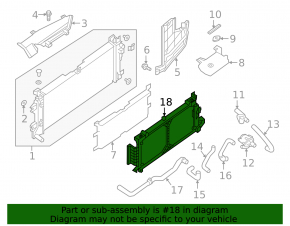 Square frame between radiators Nissan Leaf 18-