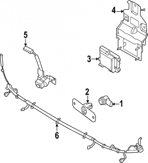 Nissan Rogue 21-26 US-built front bumper parking sensors
