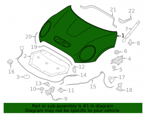 Bare hood Mini Cooper Clubman F54 16-19