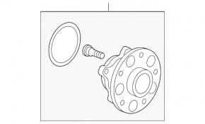 Honda Crosstour 10-15 FWD rear left wheel hub