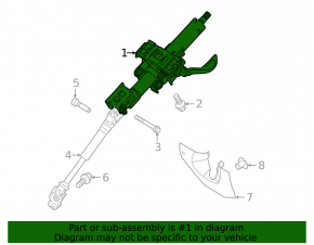 Steering column Nissan Rogue 21-24 US built
