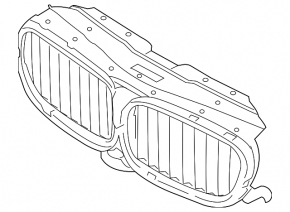 Upper radiator deflector blinds for BMW 5 G30 21-23