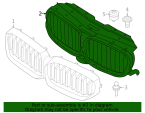 Upper radiator deflector blinds for BMW 5 G30 21-23