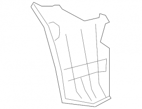 Rear bumper liner left Toyota Prius 50 16-18